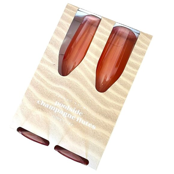 Sunnylife Desert Palms Poolside Champagne Flutes 2-Pack - Picture 4 of 7
